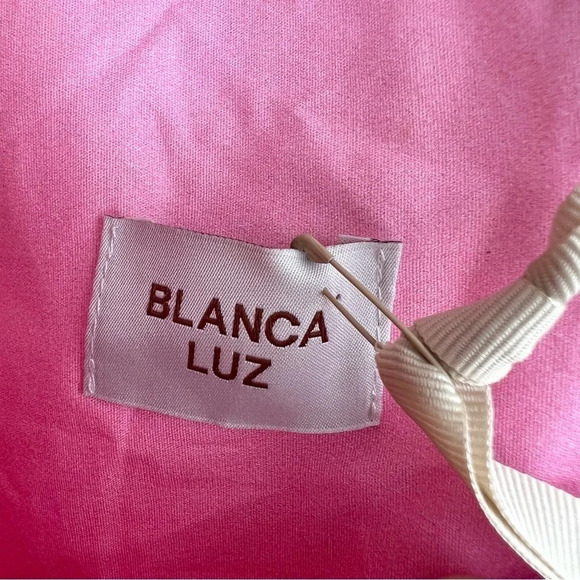 Blanca Luz Milano Ombré V Neckline Fit Flare Dress Magenta Burgundy IT 40 2 NWT - Picture 4 of 10